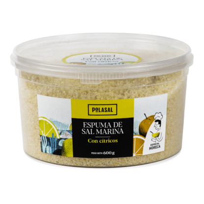Espuma de sal marina de Santa Pola con cítricos